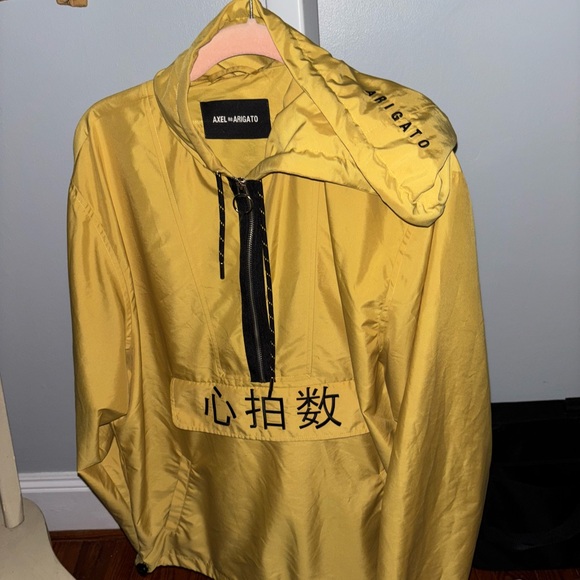 Axel Arigato Yellow Hooded Jacket M Mens - Picture 1 of 8